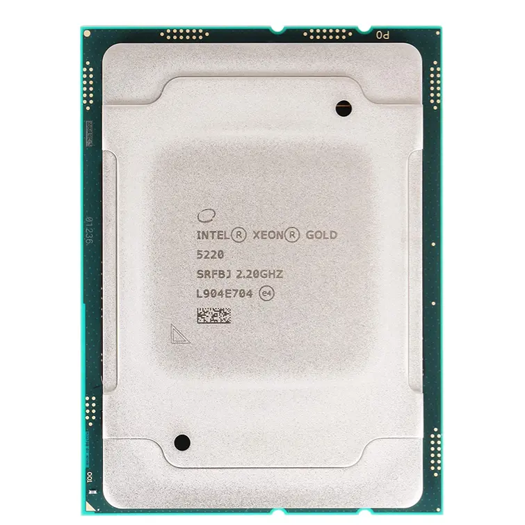 Intel Xeon 5220 işlemci (24.75M önbellek, 2.20 Ghz) FC-LGA14B CD8069504214601 BX806955220 SRFBJ CPU 5220 altın masaüstü Intel Core