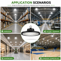Projecteur LED UFO 200W pour entrepôt, usine, salle de sport, commerce de détail, éclairage industriel de grande hauteur