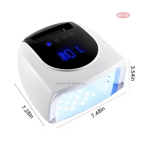 BETE 2023 New Manufacture Wholesale X30 Portable 96W UV LED Nail Lamp With Handle Rechargeable Cordless Electronic Nail Dryer Ma