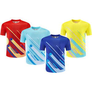 เสื้อยืดวิ่งแห้งเร็วแบบกำหนดเองพร้อมโลโก้สำหรับผู้ชายและผู้หญิง เสื้อยืดกีฬาแบบมืออาชีพพิมพ์ลายแบบซับลิเมชั่น - Product Image 4