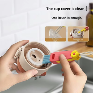 Coperchio per Biberon 3-in-1 Petal in PP, Strumento per la Pulizia del Biberon, Modello Manuale Multifunzionale per la Pulizia delle Fessure, Uso Domestico, Alta Qualità - Product Image 3