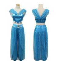 Märchenprinzessin Charakter TV- & Film-Kostüm Exotischer Blauer Anzug Halloween Cosplay Outfit für Erwachsene
