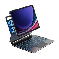 Clavier sans fil avec rétroéclairage 7-RGB, interrupteurs à ciseaux, taille standard, étanche, en TPU+ABS, pour Tab S8/S9/S10, nouveau design