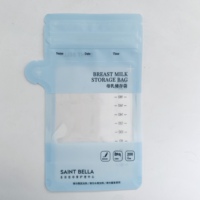 Kantong Penyimpanan ASI Steril 200ml Bebas BPA Resleting Ganda Dapat Berdiri Sendiri Produk Bayi Kantong Anti Bocor