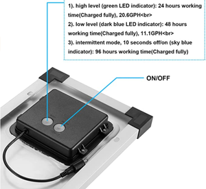 태양광 에어레이터 키트 배터리 (에어 호스 및 버블락 포함) 연못 에어레이터 버블 수중 산소 공급기 (어항/연못용) - Product Image 3