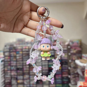 BUER Série Enfance 2026 Nouveaux accessoires automobiles : Breloques pour téléphone et sac, Porte-clés en métal, Perles de sangle en cristal, Lanière - Product Image 4