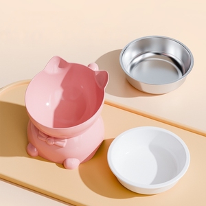 <span class=keywords><strong>Support</strong></span> de pied automatique anti-chute oblique en acier inoxydable pour chat et chien pour nourriture et eau - Product Image 4