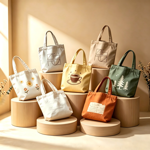 กระเป๋าผ้าแคนวาสพิมพ์โลโก้ตามสั่ง ผ้าฝ้ายออร์แกนิค 100% ดีไซน์พับเก็บได้ทันสมัย เหมาะสำหรับการช้อปปิ้งและเป็นของขวัญ - Product Image 6