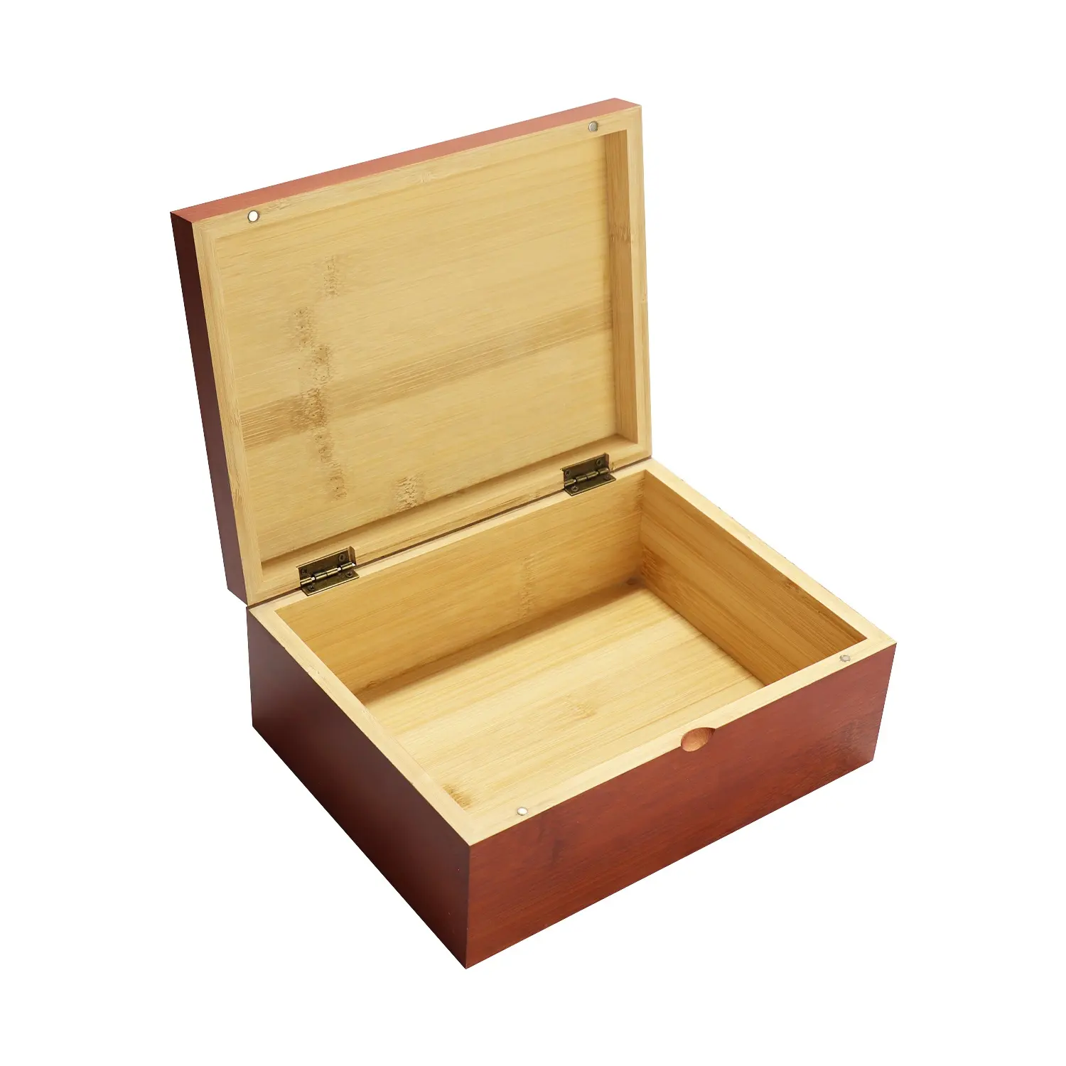 Embalaje de madera y bambú Cajas de regalo de joyería Organizador de almacenamiento de escritorio de madera Contenedor Caja artesanal con tapa