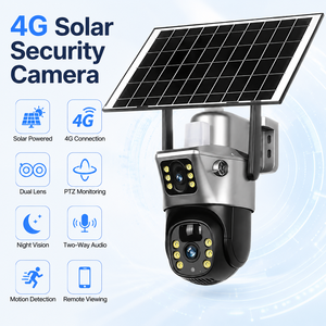 Precio de Fábrica Cámara Solar 4G de Seguridad Exterior con Detección Humana por IA V380, Doble Lente, Visión Nocturna, Almacenamiento en la Nube y Panel Solar - Product Image 2