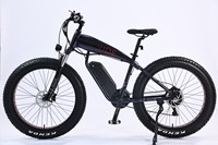 Vélo électrique de neige 26 pouces avec moteur arrière, batterie lithium, cadre en alliage d'aluminium, freins à double disque, pneus Shark Fat – Vélo adulte