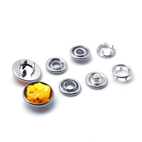 Accessoires de vêtement OEM couvercle en alliage de zinc personnalisé bébé bouton pression broche anneau métal bouton pression pince