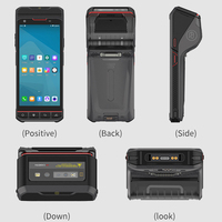 Escáner Inteligente de Inventario Industrial, Escáner de Código de Barras 1D/2D Inalámbrico Resistente, Terminal de Datos Portátil PDA con Impresora Térmica