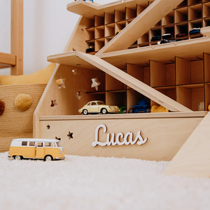 Personalizzato vivaio giocattolo auto parcheggio in legno giocattolo auto con rampa bambino ragazzo regalo di compleanno auto giocattolo legno <span class=keywords><strong>mensola</strong></span> di stoccaggio - Product Image 5