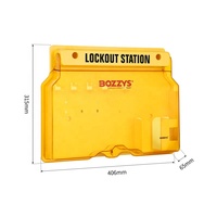 Boîte à outils industrielle portable verrouillable pour la gestion de la sécurité (LOTO), avec kit de rangement rouge combiné pour la gestion multi-personnes