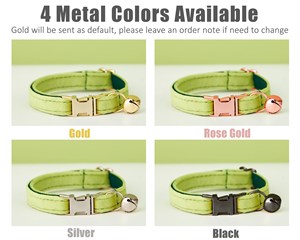 Avocado Veet Personalized Cat & Small <b>Dog</b> Collar Bow Tie Leash Set,Free Engraved Kitten Puppy Name <b>Tag</b>,Gold Bell,Pet Birthday - Product Image 6