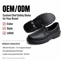 Chaussures de sécurité antidérapantes pour chef, norme EU SRC, en EVA, imperméables, résistantes à l'huile et à la chaleur, à enfiler, pour restaurant et cuisine