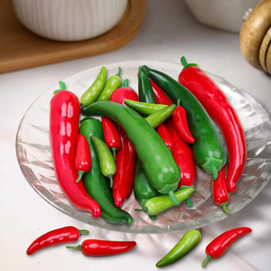 ZhiXia personnalisé en gros mousse artificielle faux légume faux poivre rouge vert Simulation réaliste piment pour la maison cuisine fête - Product Image 5