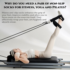 Nouveau <span class=keywords><strong>dégradé</strong></span> sangle Yoga chaussettes anti-dérapant professionnel femmes cinq doigts chaussettes Pilates automne/hiver fendu doigt chaussettes de sport - Product Image 3