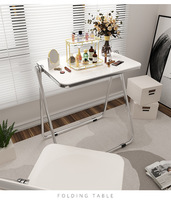 Table basse moderne vintage blanche transparente pliable Restaurant utilisant une table pliante Table de balcon et combinaison de chaises