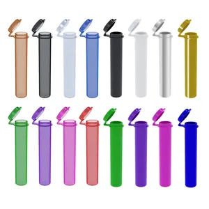 Plastic Flip Top Rolling Paper Smoking Pre Storage Cone Packaging Tube With Cap