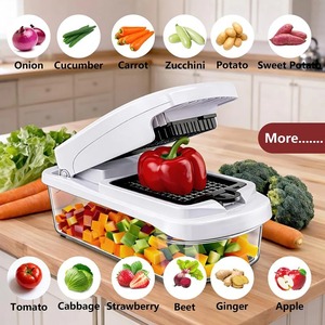 Affettaverdure Multifunzione, Sbucciatore per Frutta e Patate, Grattugia per Carote, Accessori da Cucina <span class=keywords><strong>con</strong></span> Cestello - Product Image 4