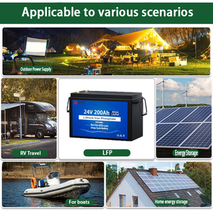 แบตเตอรี่ลิเธียมไอรอนฟอสเฟตความจุสูง 24V 200Ah 100Ah สำหรับเก็บพลังงานแสงอาทิตย์ ชุดแบตเตอรี่ลิเธียมไอออนแบบ DIY - Product Image 4