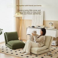 Canapé paresseux moderne et minimaliste pour salon, chaise individuelle Tatami, amovible, lavable, pliable, compressible, lit inclinable, petit modèle en tissu