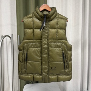 Chaleco sin mangas para hombre, con cuello alto, cremallera frontal, bolsillos, color liso, blanco, verde oliva, negro - Product Image 4