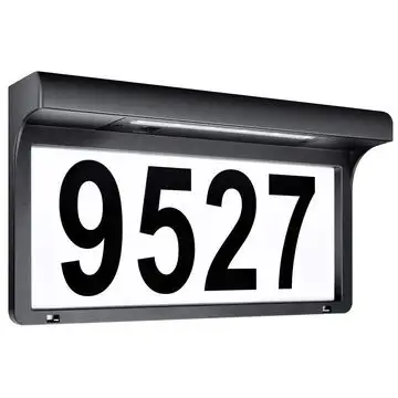 Números da casa solar iluminados, números da casa, placa de endereço, números, sinal de endereço alimentado por energia solar