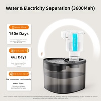 Fontaine à eau automatique pour chat, grande capacité, détection de mouvement intelligente, sans fil, alimentée par batterie, pour chiens et chats, 700g