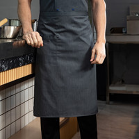 Delantal de Cocina de Poliéster y Algodón para Restaurante, Cafetería, Panadería, Bistro, Delantal de Chef, Delantales Medios, Delantal de Chef, Venta al por Mayor de Fábrica