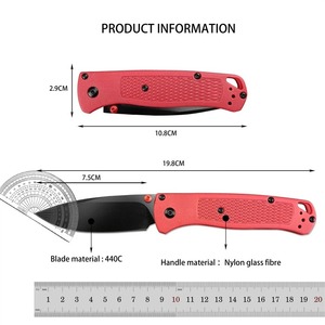 Cuchillo plegable de bolsillo BM 535, hoja 440C, mango de nailon y fibra de vidrio, cuchillos para acampar y hacer senderismo al aire libre, herramientas de supervivencia EDC, regalo de Navidad - Product Image 5
