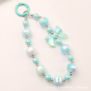 Nouvelle couleur plaqué acrylique lanterne perlée porte-clés pendentif personnalisé coloré arc accessoires étui pour écouteurs décoration - Product Image 6