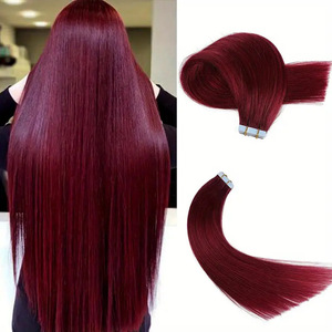 Extensions de <span class=keywords><strong>cheveux</strong></span> 100 % naturels à bandes adhésives, <span class=keywords><strong>cheveux</strong></span> vietnamiens vierges, trame invisible, noir naturel, qualité professionnelle - Product Image 1