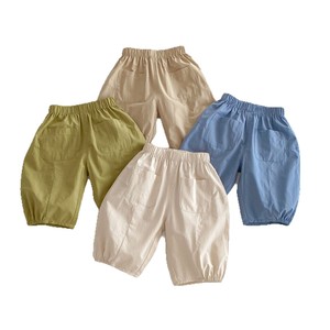 <span class=keywords><strong>Pantalon</strong></span> d'été en coton uni pour garçons, coupe décontractée, jambe large, pour enfants, vente en gros - Product Image 1