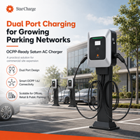 Chargeur EV intelligent StarCharge Saturn à double port avec gestion à distance OCPP pour stations de recharge commerciales multi-sites