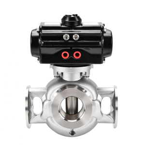 Actionneur pneumatique à double effet de type bride doublé d'EPDM COVNA DN150 6 pouces, vanne papillon en plastique UPVC - Product Image 1