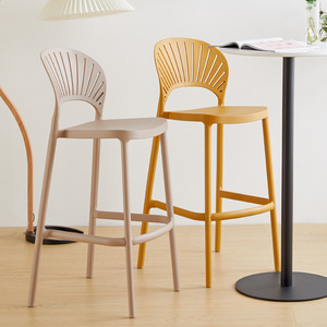 Meubles d'extérieur modernes, chaises hautes, coque en <span class=keywords><strong>plastique</strong></span>, <span class=keywords><strong>tabouret</strong></span> <span class=keywords><strong>de</strong></span> <span class=keywords><strong>bar</strong></span>, chaises hautes <span class=keywords><strong>de</strong></span> restaurant d'extérieur pour comptoir <span class=keywords><strong>de</strong></span> <span class=keywords><strong>bar</strong></span> - Product Image 2
