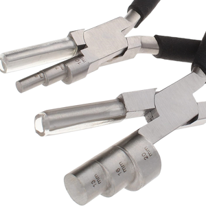 LAVIEMOT Carbon Steel 3-Step Wire Looping Pliers <b>Large</b> & Small Jewelry Bail Pliers for Bending Bails Forming Shaping Jump <b>Rings</b> - Product Image 1