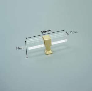 96mm 182mm 160mm carré armoire tiroir acrylique poignée tirer cuisine placard grande décoration armoire poignées Transparent - Product Image 4