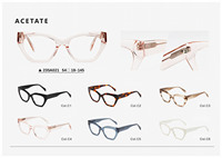 Montures de lunettes de vue œil-de-chat en acétate, nouveau style 2026, montures optiques pour hommes et femmes, prix de gros 23SA021