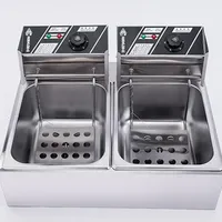 Mini 20L Double Gari Pression Gaz Comptoir Churros Chips Poulet Tofu Friteuse Prix En Arabie Saoudite