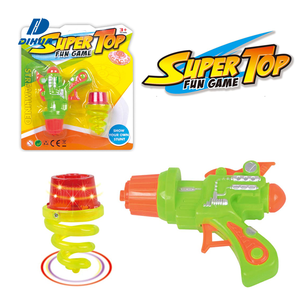 Plateau rotatif lumineux en plastique pour enfants, jouets rotatifs clignotants, <span class=keywords><strong>pistolet</strong></span> rotatif, lancement, jeu Super amusant - Product Image 1
