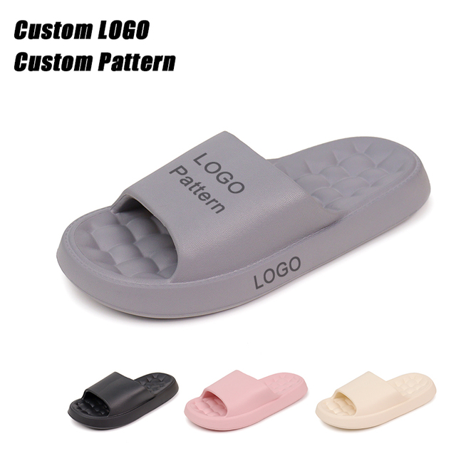 YCfootwear Custom Logo Indoor/Outdoor Slippers Light Cloud Pillow Cushioning EVA Insole Slippers with Light Feature