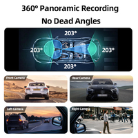 Cámara Panorámica 3D HD AHD1080p de 360 Grados, Cámara para Estacionamiento 2053, Asistente de Reversa para Vehículos, Sistema de Seguridad con Cámara Panorámica de 360 Grados