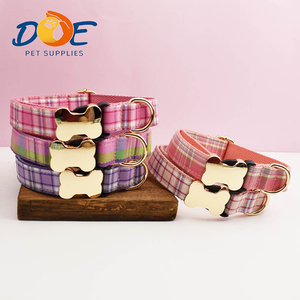 ปลอกคอสุนัขดีไซน์หรูหราจาก Doe Pet Wholesale พร้อมโลโก้สั่งทำได้ วัสดุไนลอนโพลีเอสเตอร์ทนทาน หัวเข็มขัดแบบแข็งแรงสำหรับสัตว์เลี้ยง แมวและสุนัข - Product Image 1