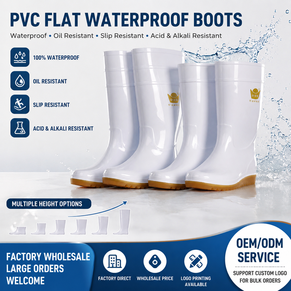 Waterproof PVC Working Water Boots Oil Acid Alkali Resistant Easy Clean ...