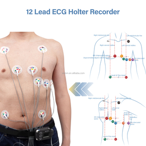 Moniteur Holter <span class=keywords><strong>ECG</strong></span> portable Viatom Th12, surveillance ambulatoire de la fréquence cardiaque sur <span class=keywords><strong>24</strong></span> <span class=keywords><strong>heures</strong></span>, moniteur cardiaque dynamique, appareil <span class=keywords><strong>ECG</strong></span> à 12 canaux - Product Image 4