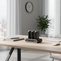 Batterie externe portable haute capacité 3-en-1 10000 mAh avec câble, compatible charge sans fil et solaire, charge rapide 15W pour utilisation en extérieur